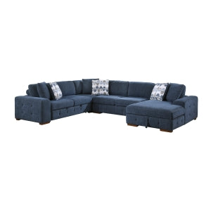 4-Piece Sectional with Right Chaise 9624BU*42LRC