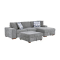 3-Piece Sectional with Right Chaise and Ottoman 9624GY*32LRC