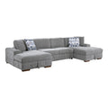 3-Piece Sectional with Left and Right Chaise 9624GY*3LCRC