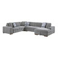4-Piece Sectional with Right Chaise 9624GY*42LRC