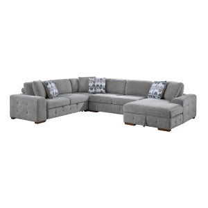 4-Piece Sectional with Right Chaise 9624GY*42LRC