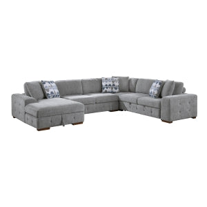 4-Piece Sectional with Left Chaise 9624GY*42RLC