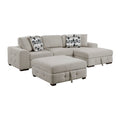 3-Piece Sectional with Right Chaise and Ottoman 9624TP*32LRC