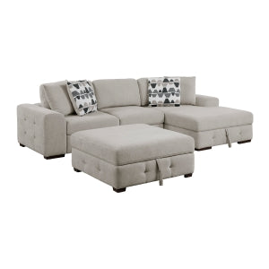 3-Piece Sectional with Right Chaise and Ottoman 9624TP*32LRC