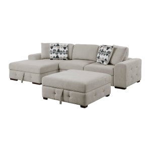 3-Piece Sectional with Left Chaise and Ottoman 9624TP*3LC2R