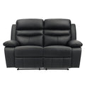 Double Reclining Love Seat 9628BLK-2