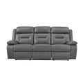 Double Reclining Sofa 9629DGY-3
