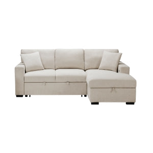 Sectional with Right Chaise, Pull-out Bed, Hidden Storage and Shelves, Charging Ports 9630BE*22LRC