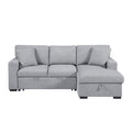Sectional with Right Chaise, Pull-out Bed, Hidden Storage and Shelves, Charging Ports 9630GY*22LRC
