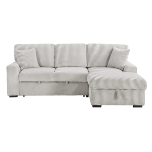 2-Piece Sectional with Pull-out Bed and Right Chaise with Hidden Storage 9633MNB*22LRC