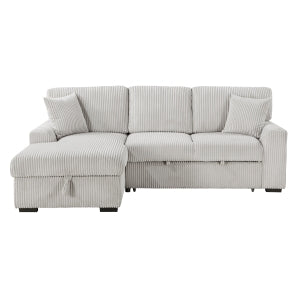 2-Piece Sectional with Pull-out Bed and Left Chaise with Hidden Storage 9633MNB*2LC2R