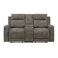 Double Reclining Love Seat with Center Console 9635BR-2