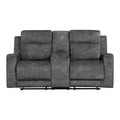 Double Reclining Love Seat with Center Console 9635DG-2