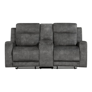 Double Reclining Love Seat with Center Console 9635DG-2