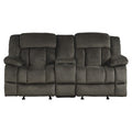Double Glider Reclining Love Seat with Center Console 9636-2