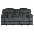Double Glider Reclining Love Seat with Center Console 9636CC-2
