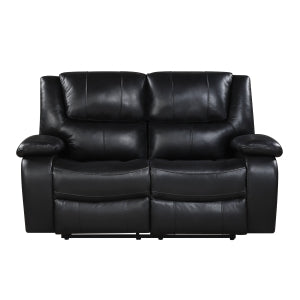 Double Reclining Love Seat 9639BK-2