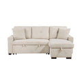 3-Piece Reversible Sectional with Pull-out Bed and Hidden Storage 9649BE*SC