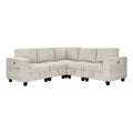 5-Piece Sectional with Storage, Storage Pouches and Charging Ports 9650BE*5SC