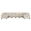 8-Piece Sectional with Storage, Storage Pouches and Charging Ports 9650BE*8SC