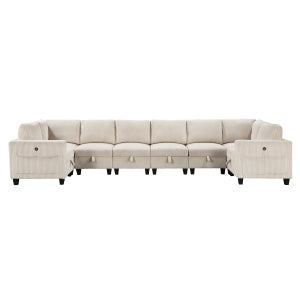 8-Piece Sectional with Storage, Storage Pouches and Charging Ports 9650BE*8SC