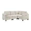 4-Piece Sectional with Storage, Storage Pouches and Charging Ports 9650NBE*4SC