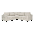 5-Piece Sectional with Storage, Storage Pouches and Charging Ports 9650NBE*5SC