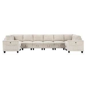 8-Piece Sectional with Storage, Storage Pouches and Charging Ports 9650NBE*8SC
