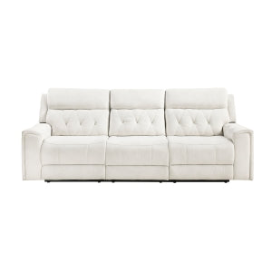 Power Double Reclining Sofa with Power Headrests, Hidden Arms Cup Holders and Charging Ports 9670BE-3PWH