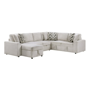3-Piece Sectional with Pull-out Bed and Hidden Storage 9702BE*3LC3R