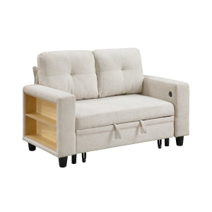 Love Seat with Pull-out Bed, Shelves and Charging Ports 9705BE-2*