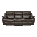 Double Reclining Sofa with Center Drop-Down Cup Holders 9724BRW-3