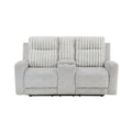 Double Reclining Love Seat with Center Console 9728LGY-2