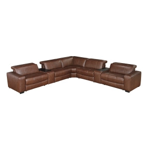 7-Piece Modular Power Reclining Sectional with Power Headrests and Charging Ports 9790BRW*7LRRRPWH