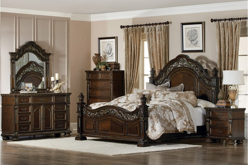 1824 Bedroom Catalonia Collection - 4pc Set (QB+NS+DR+MR)