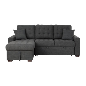2-Piece Sectional with Pull-out Bed and Left Chaise with Hidden Storage 9916DG*2LCRL