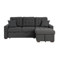 2-Piece Sectional with Pull-out Bed and Right Chaise with Hidden Storage 9916DG*SC