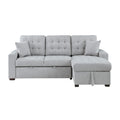 2-Piece Sectional with Pull-out Bed and Right Chaise with Hidden Storage 9916GY*2LLRC