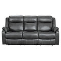 Double Lay Flat Reclining Sofa with Center Drop-Down Cup Holders 9990GY-3