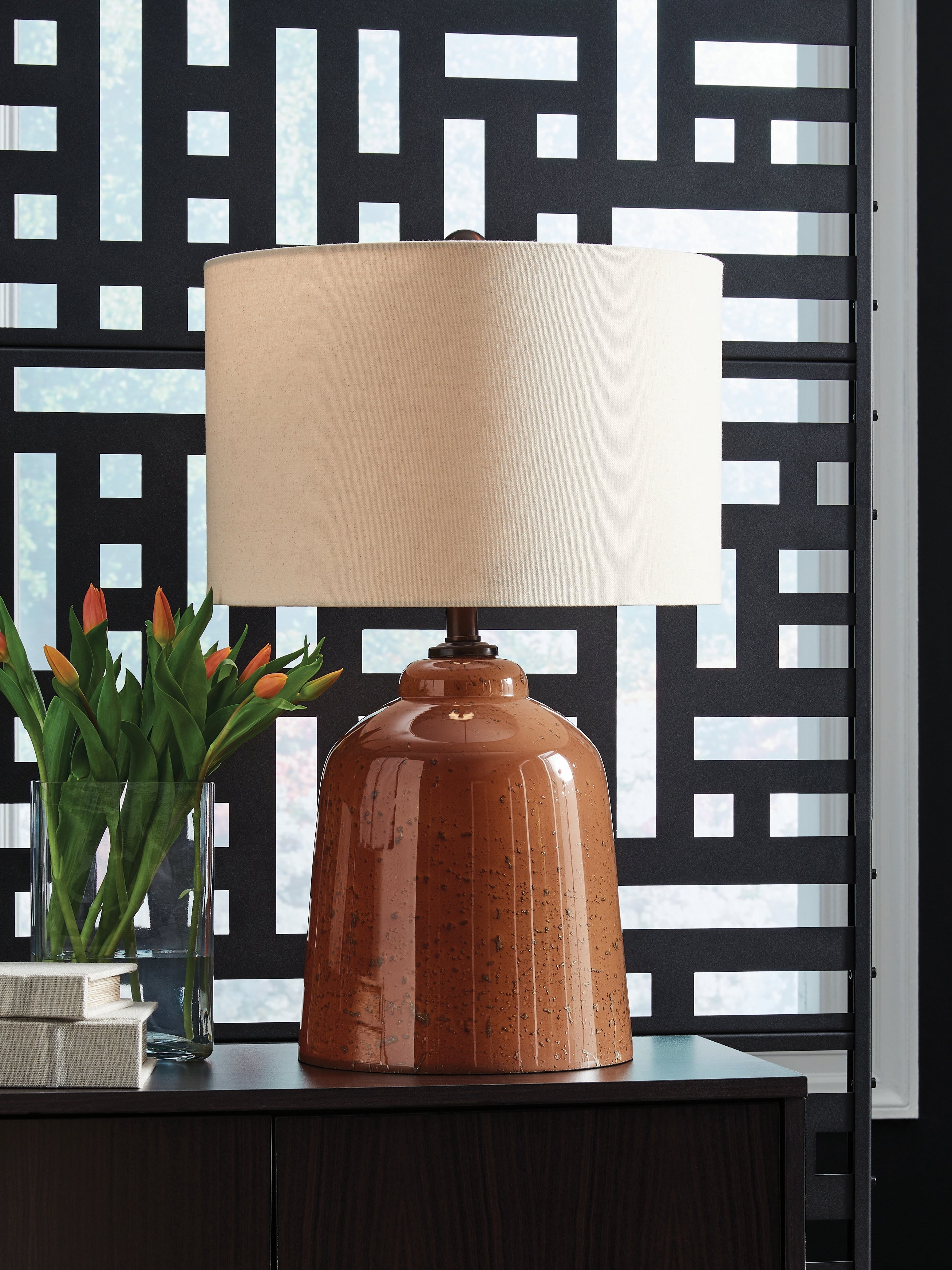 Aaleahya Rust Glass Table Lamp (1/CN)