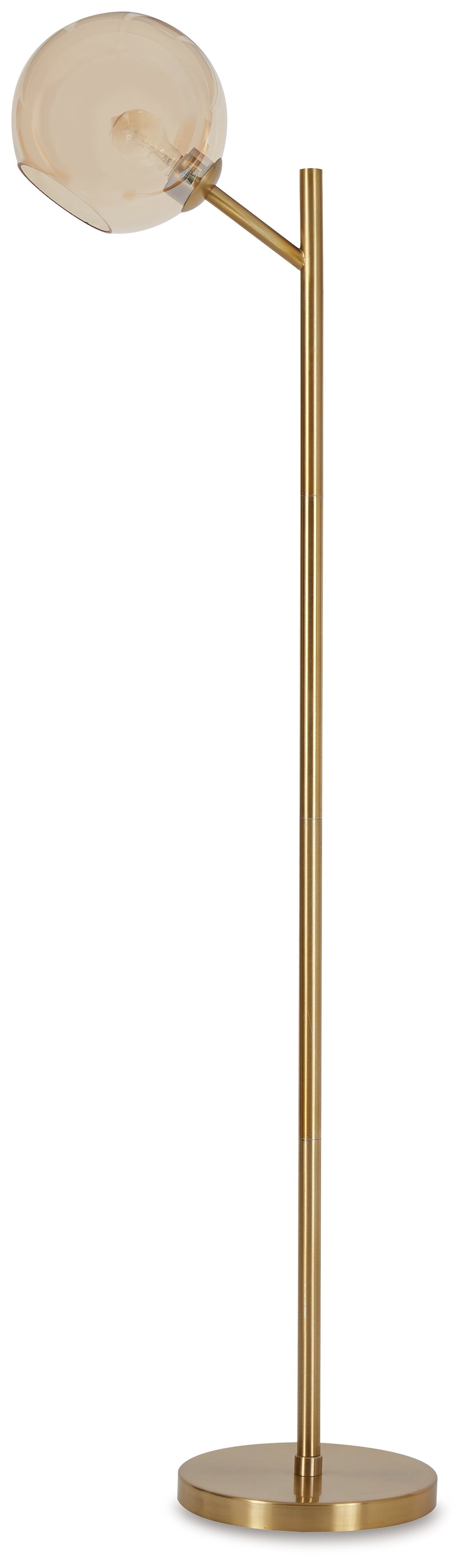 Abanson Gold Floor Lamp w/ Glass Shade