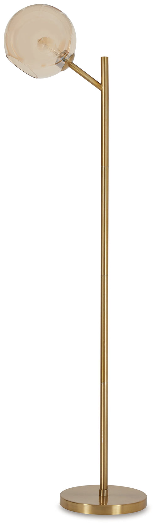 Abanson Gold Floor Lamp w/ Glass Shade