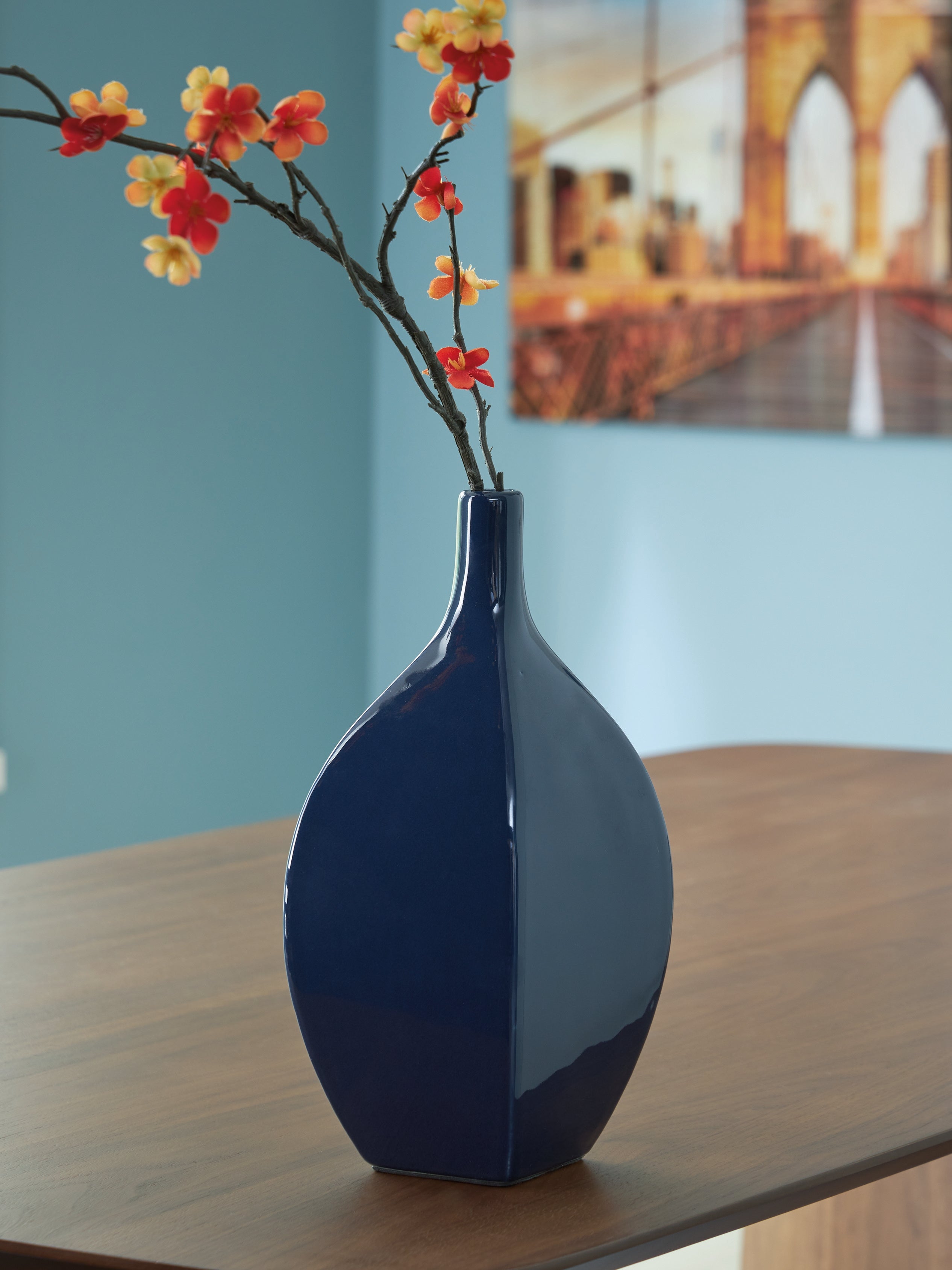 Abtinson Navy Vase 12"