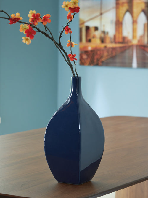 Abtinson Navy Vase 12"