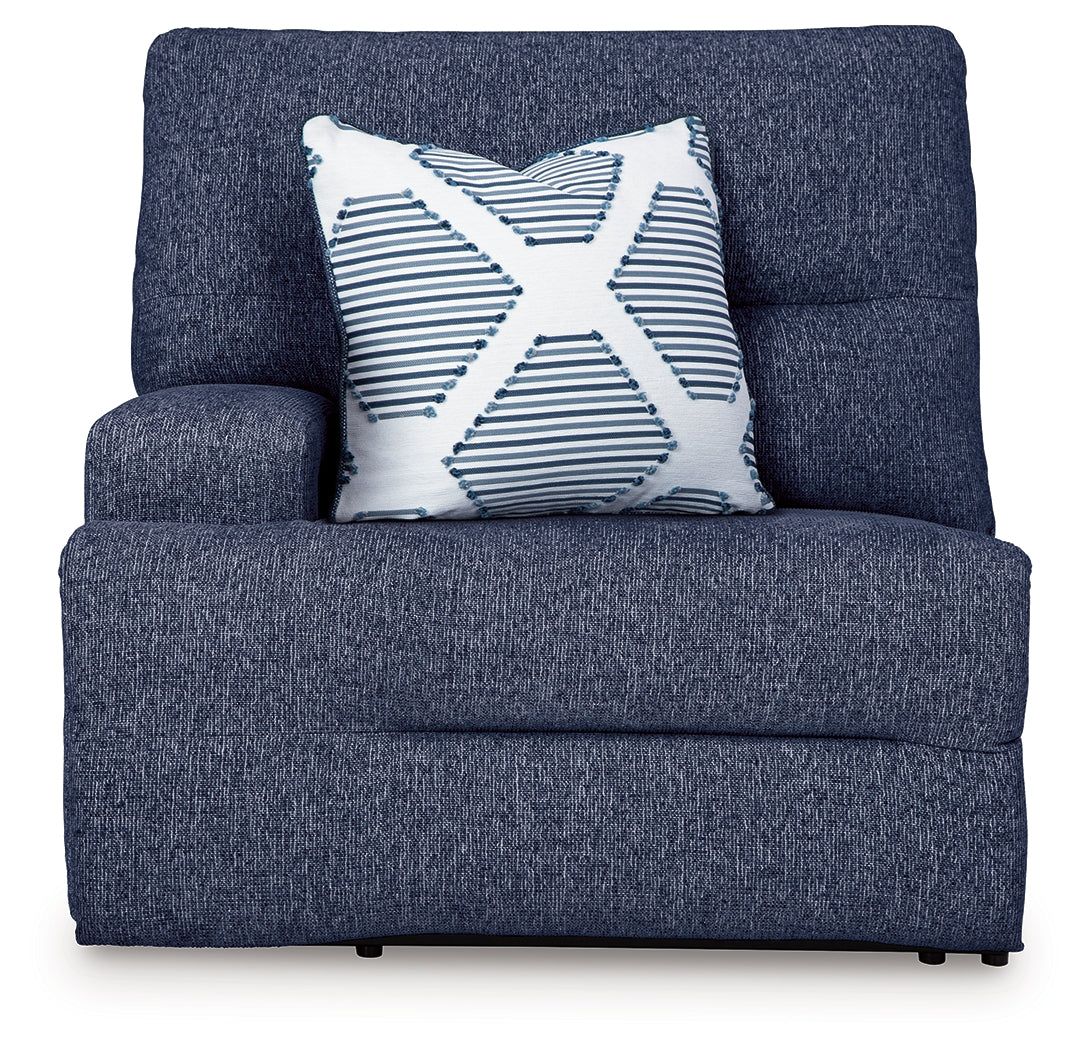 Acklen Place Navy 3-Piece Power Reclining Sectional