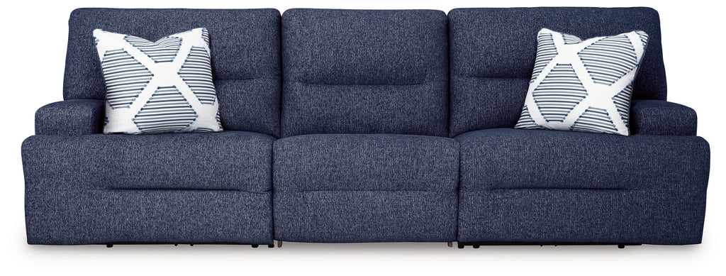 Acklen Place Navy 3-Piece Power Reclining Sectional Sofa