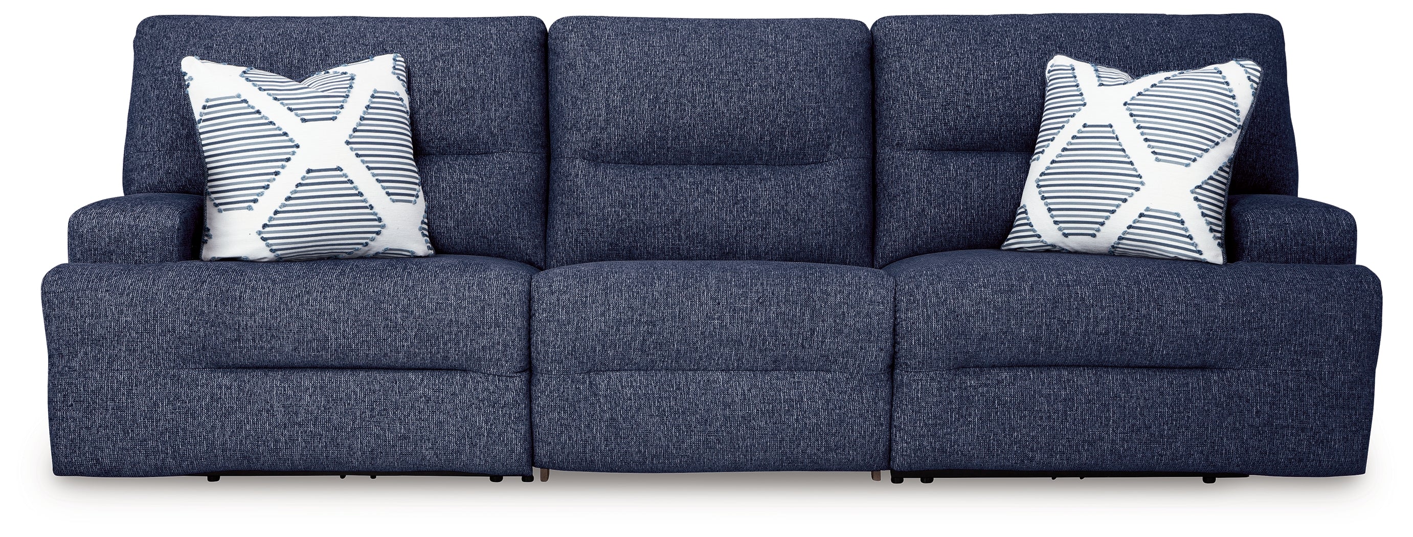Acklen Place Navy 3-Piece Power Reclining Sectional Sofa