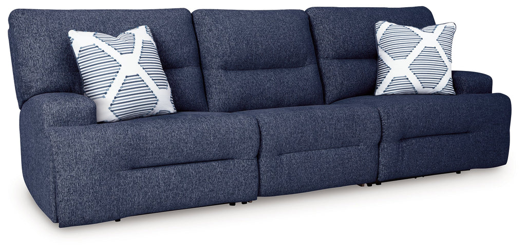 Acklen Place Navy 3-Piece Power Reclining Sectional Sofa