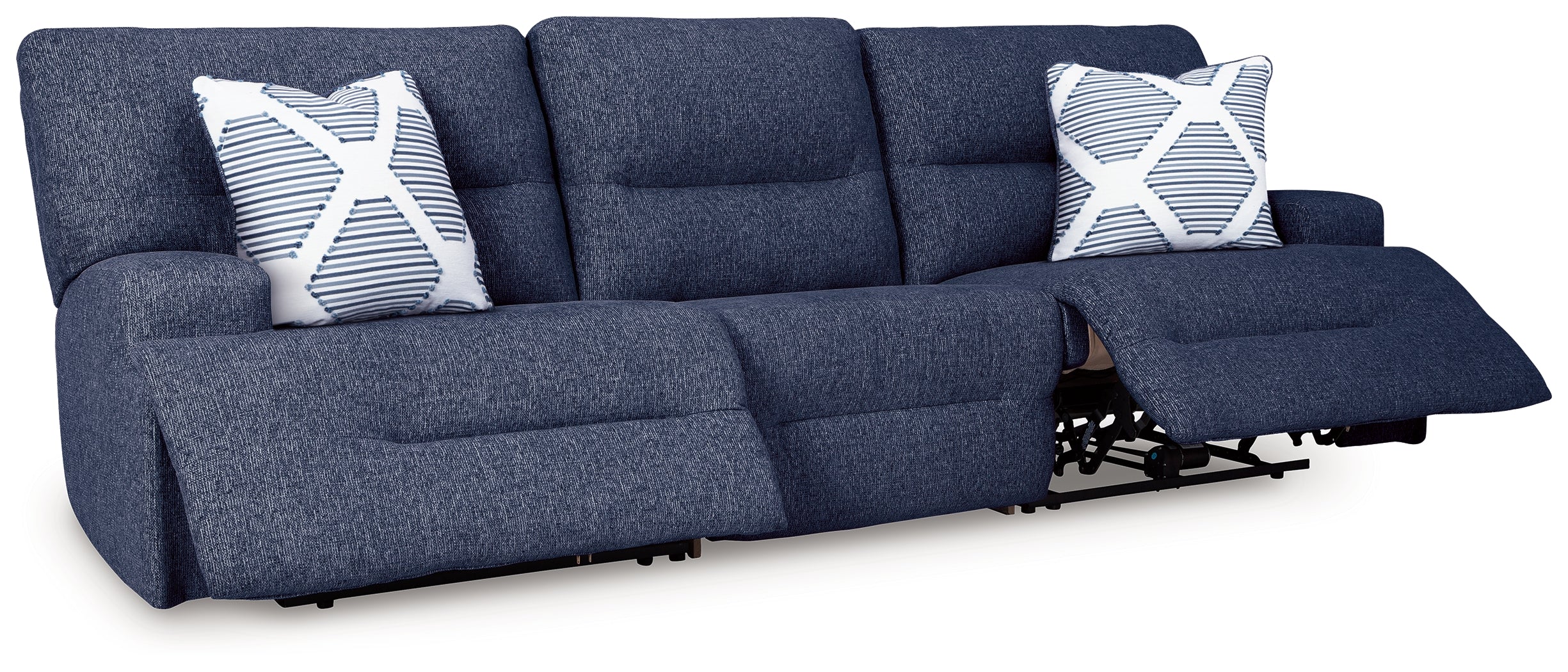 Acklen Place Navy 3-Piece Power Reclining Sectional Sofa