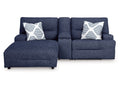 Acklen Place 3 Pc Power Reclining Sectional Sofa, Navy